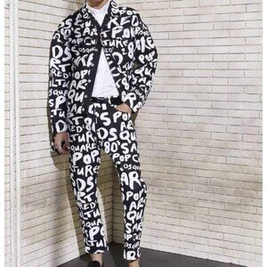 DSQUARED2 D2 Pop 80's Wash Bro Jeans Graffiti Size 46